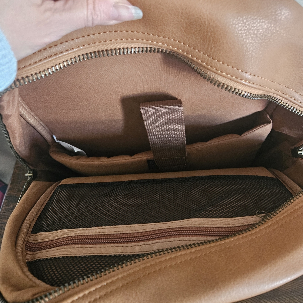 Tan Leather Backpack - Picture 6 of 9